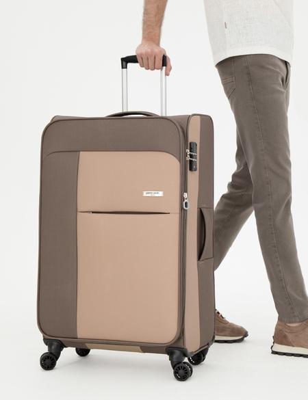 Bej Büyük Boy Kumaş Valiz - 50312939001