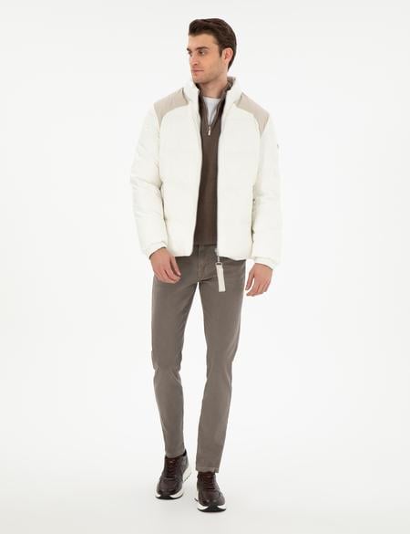 Bej Çift Taraflı Kaz Tüyü Mont - 50291018061