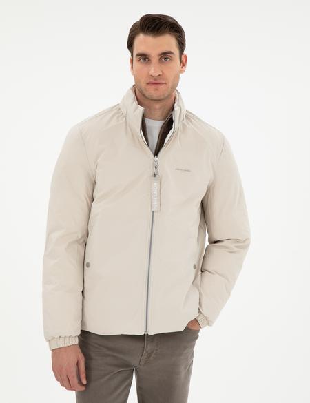 Bej Çift Taraflı Kaz Tüyü Mont - 50291018061