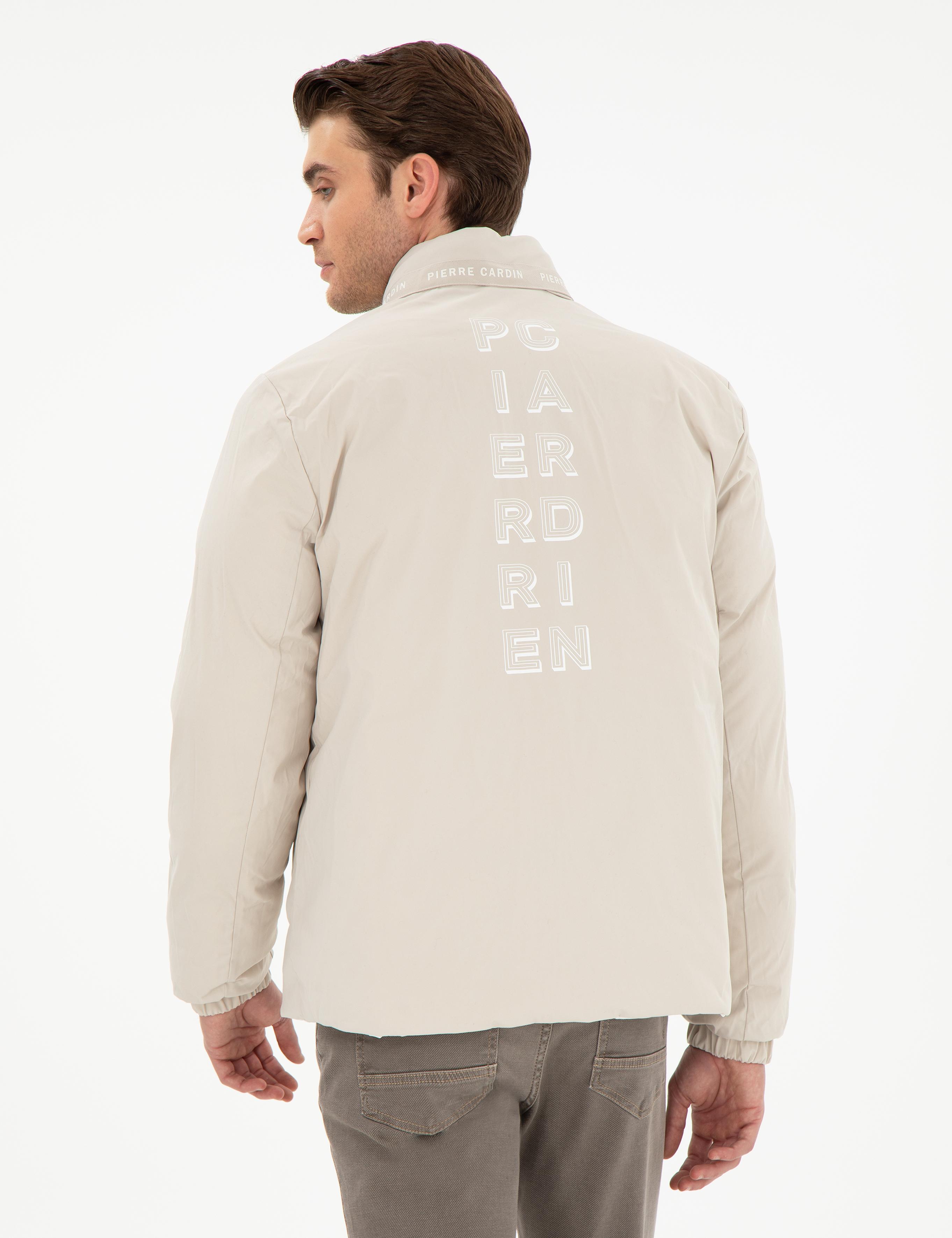 Bej Çift Taraflı Kaz Tüyü Mont