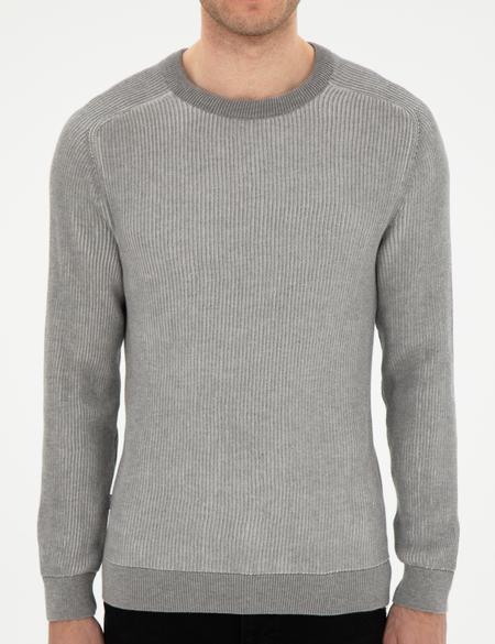 Açık Gri Melanj Slim Fit Bisiklet Yaka Triko Kazak - 50297117021