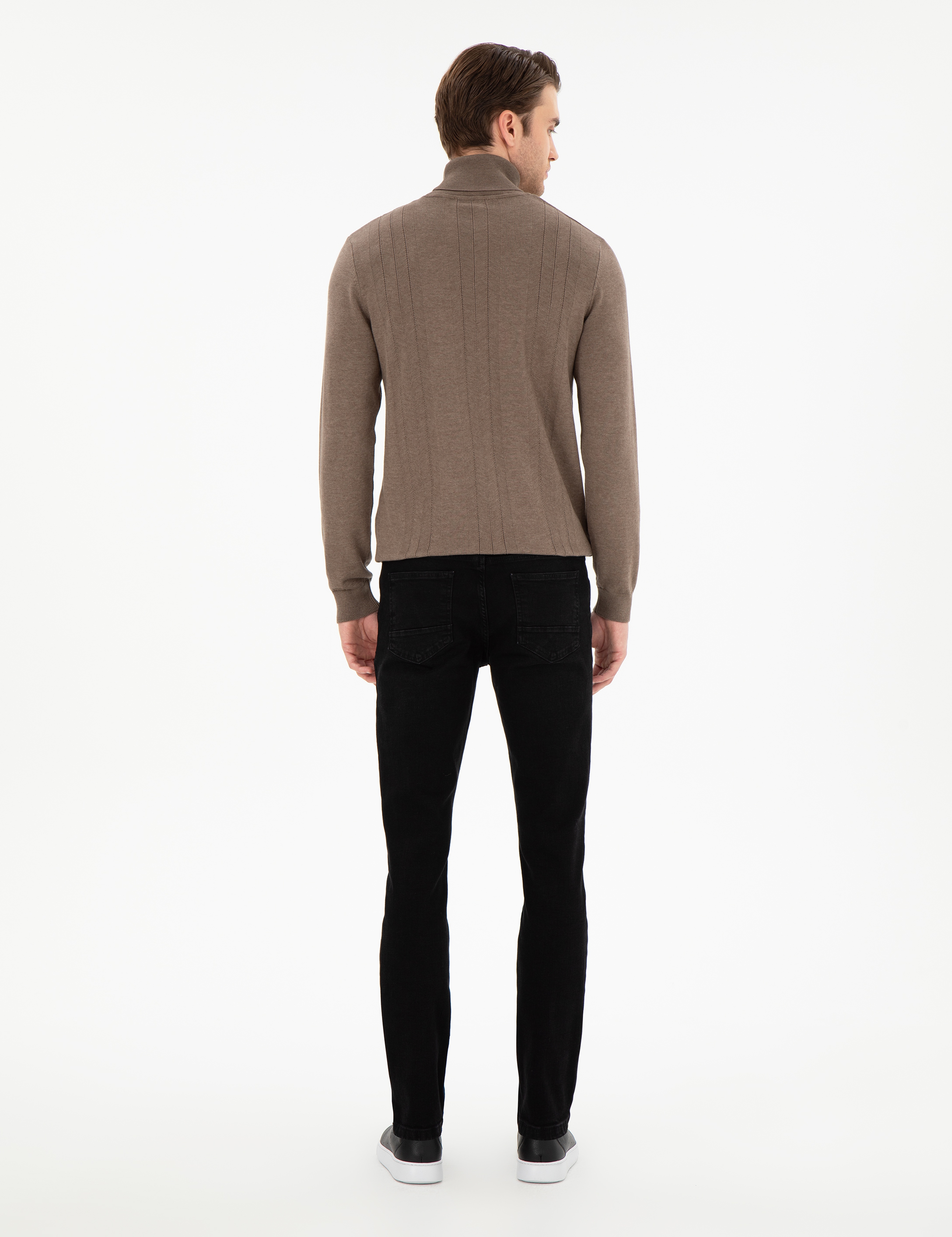 Antrasit Slim Fit Jean Pantolon - Image 4