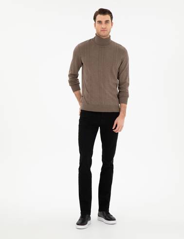 Antrasit Slim Fit Jean Pantolon