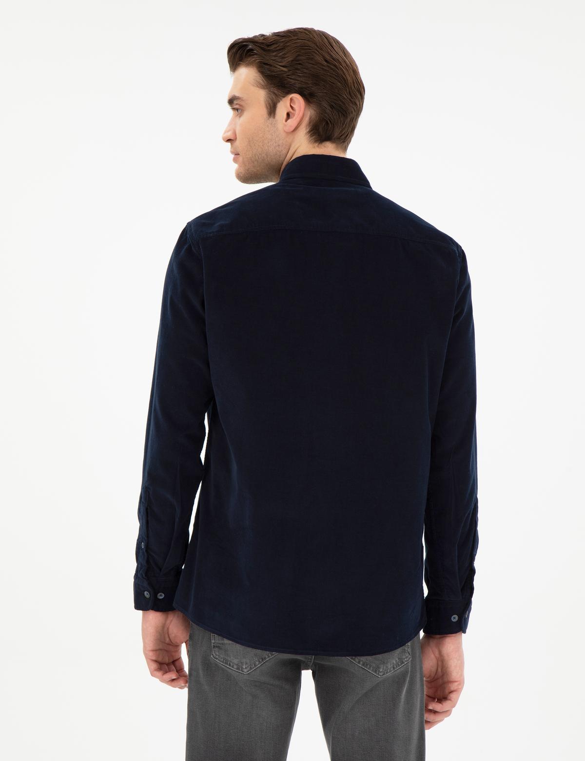 Lacivert Regular Fit Uzun Kollu Gömlek - 50292347043