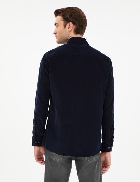 Lacivert Regular Fit Uzun Kollu Gömlek - 50292347043