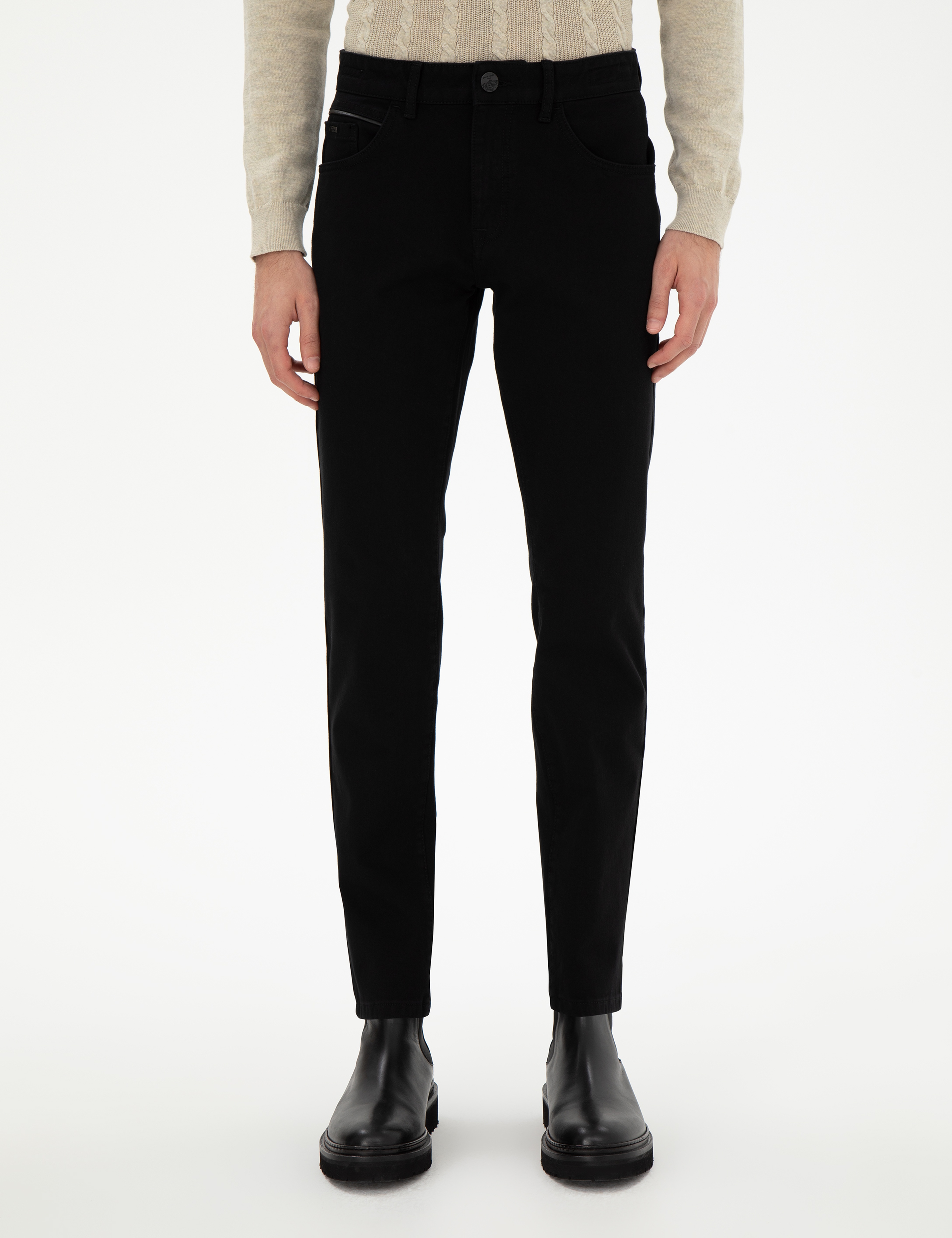 Siyah Slim Fit Jean Pantolon