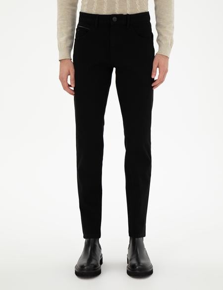 Siyah Slim Fit Jean Pantolon - 50292140036