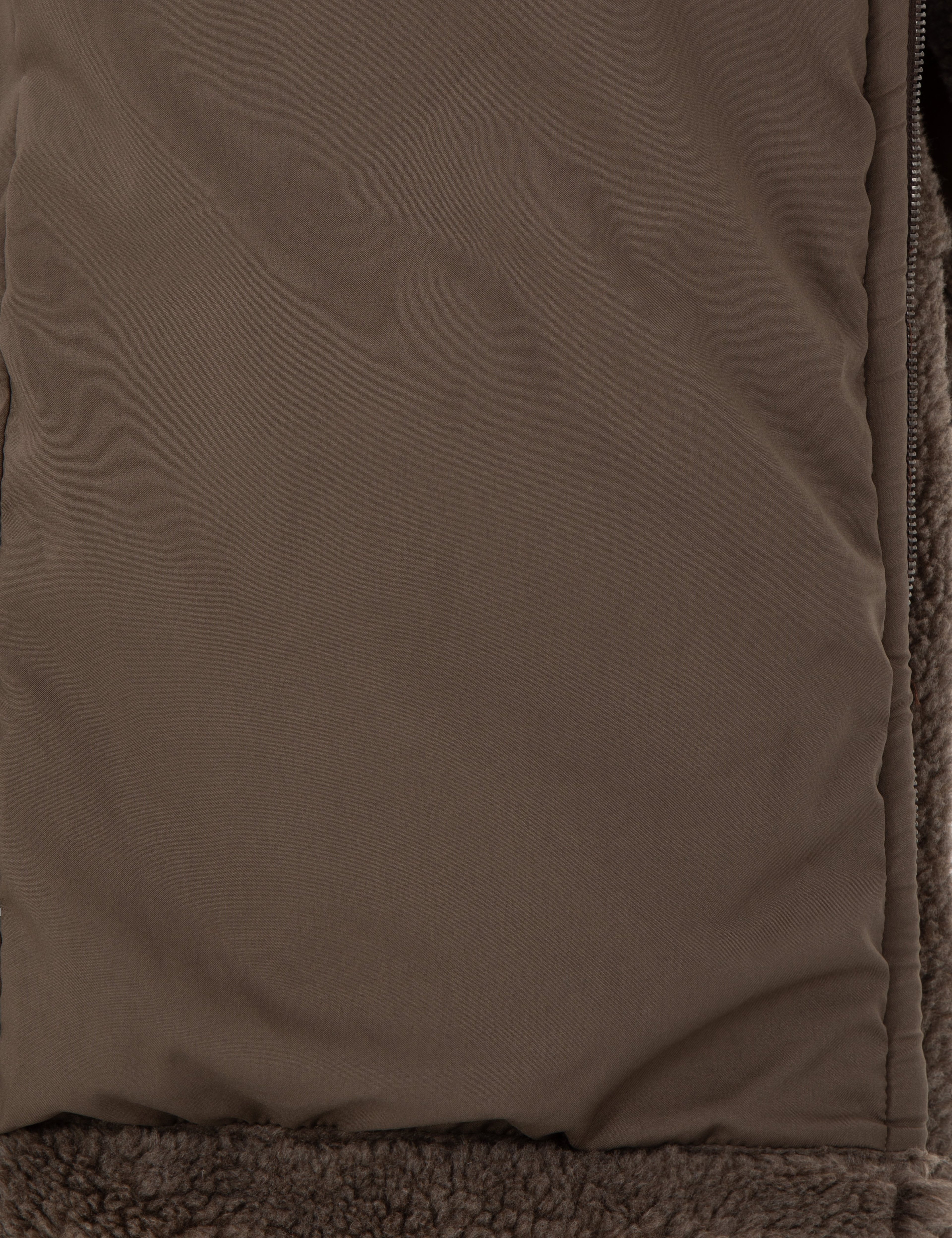 Kahverengi Regular Fit Tam Fermuarlı Pelüş Hırka - Image 6