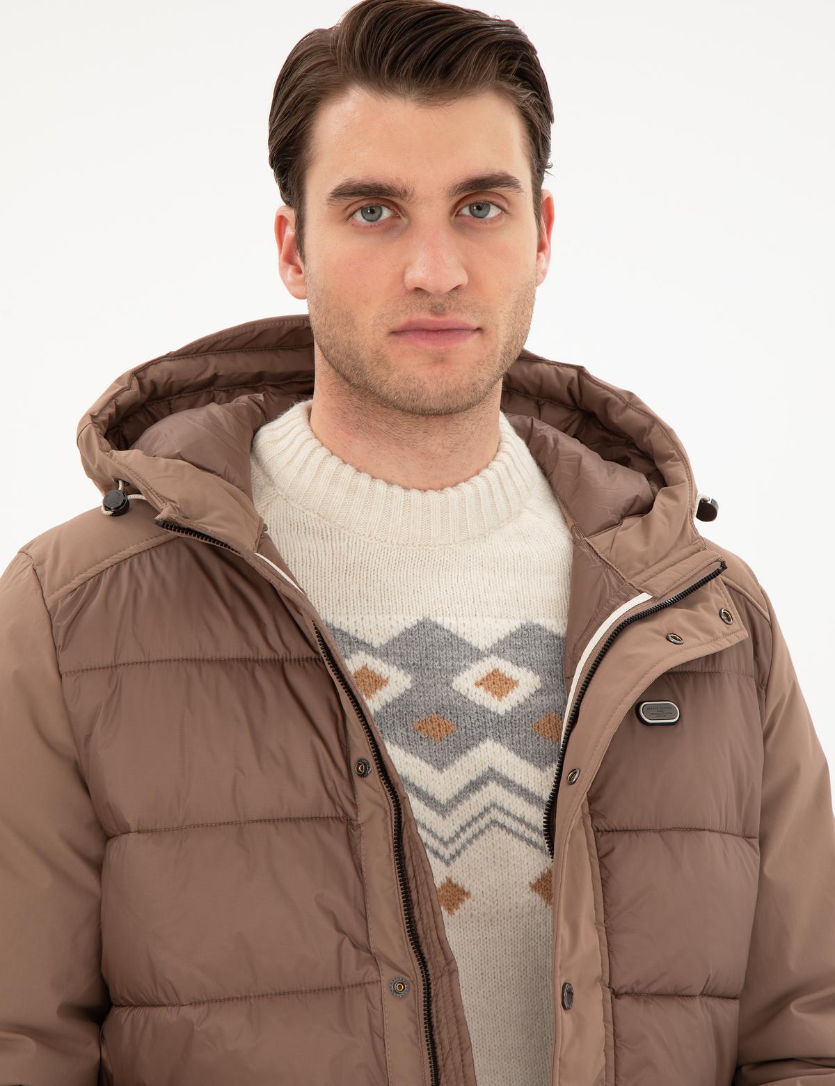 Vizon Kapüşonlu Mont - 50292851005