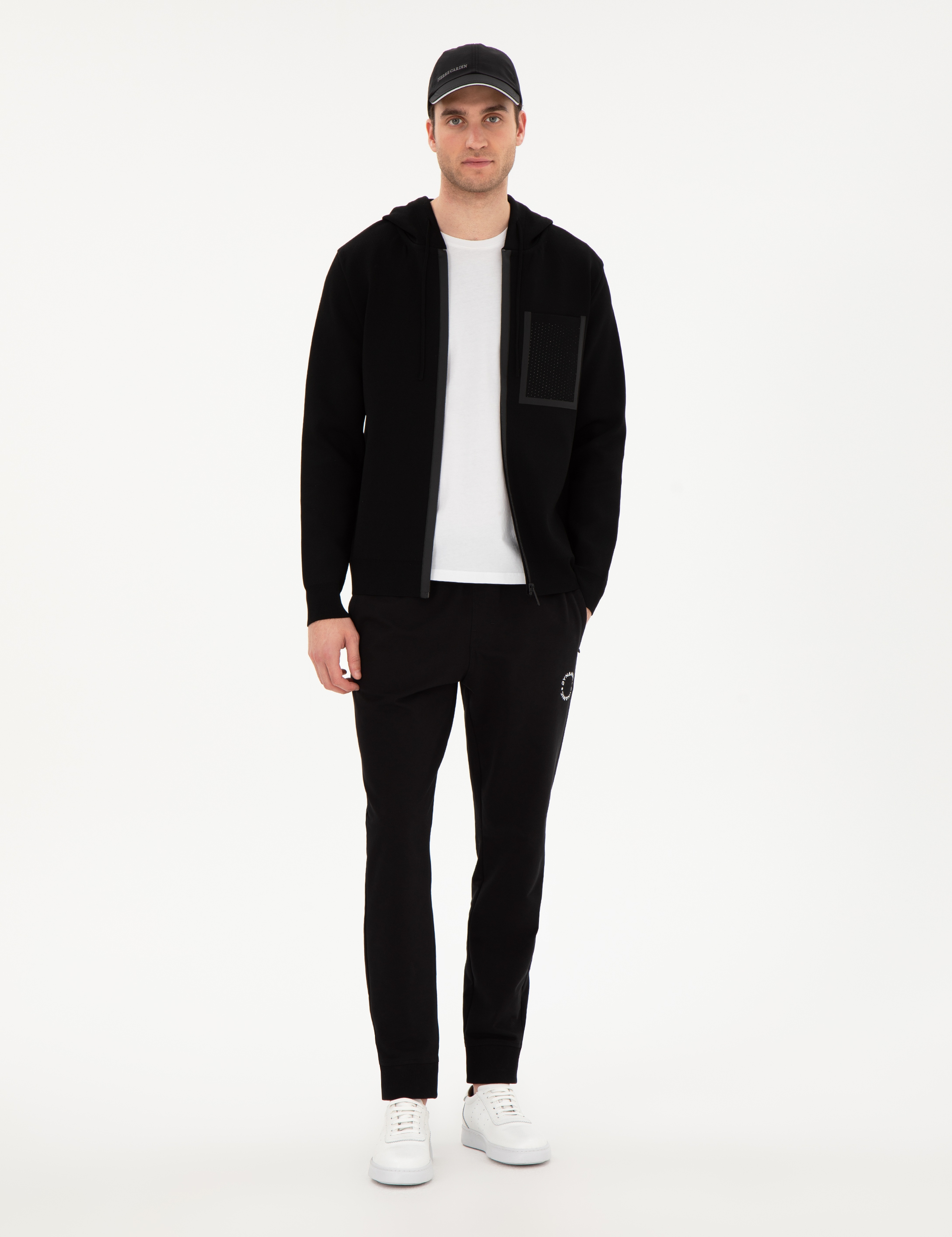 Siyah Regular Fit Yün Karışımlı Triko Hırka - Image 4