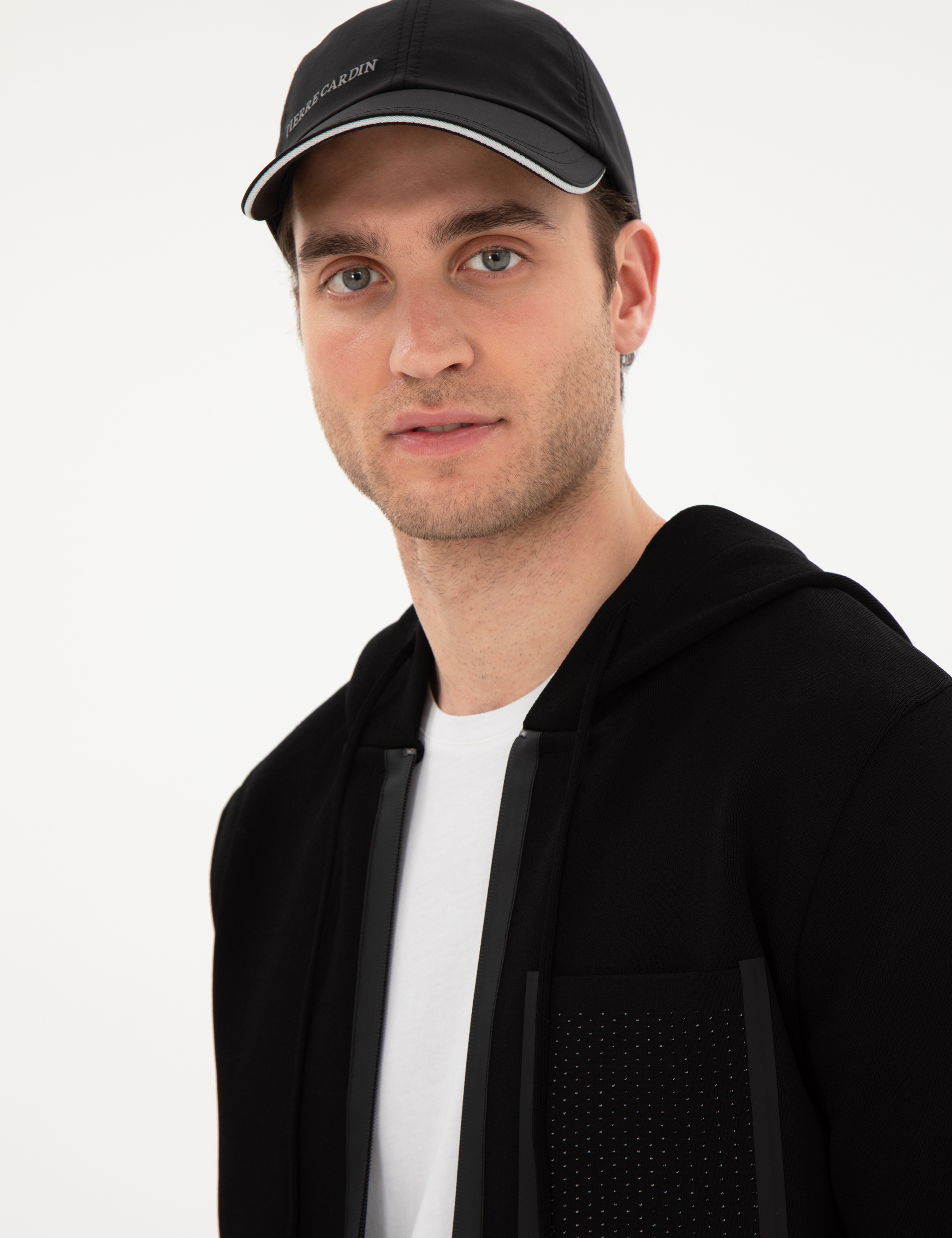 Siyah Regular Fit Yün Karışımlı Triko Hırka