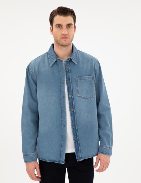 Mavi Comfort Fit Uzun Kollu Jean Gömlek - 50292072016