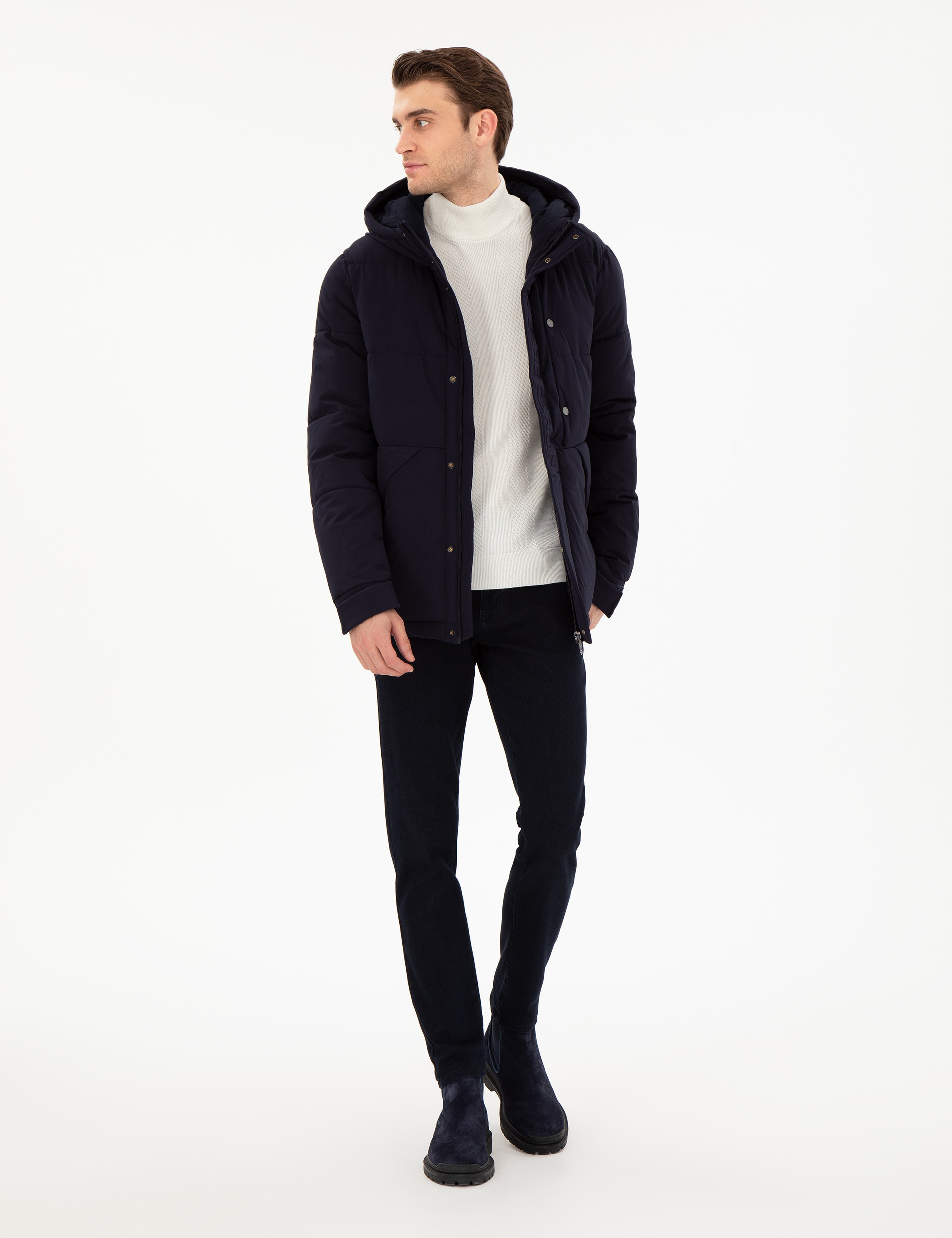 Lacivert Regular Fit Mont