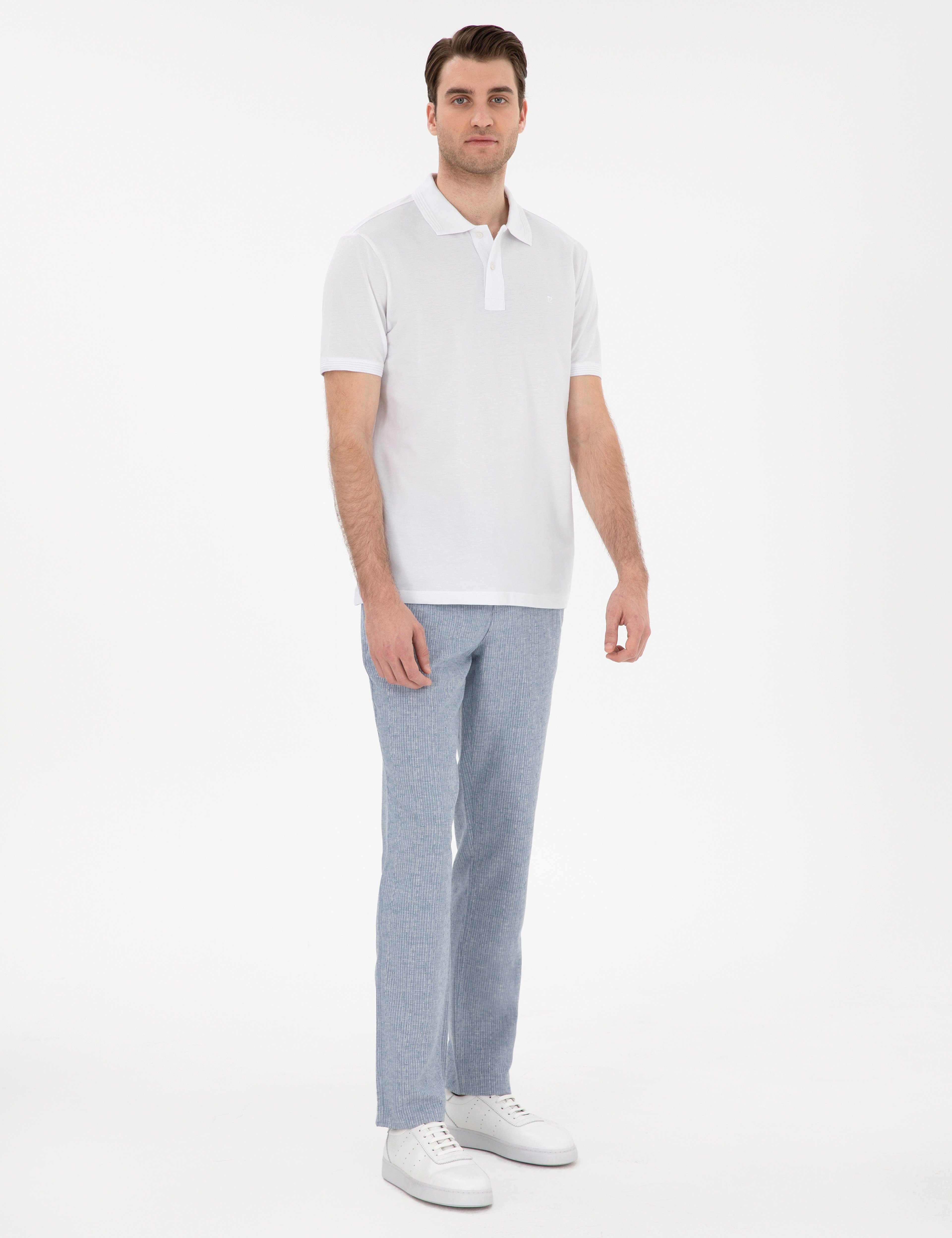 Açık Mavi Slim Fit Kumaş Pantolon