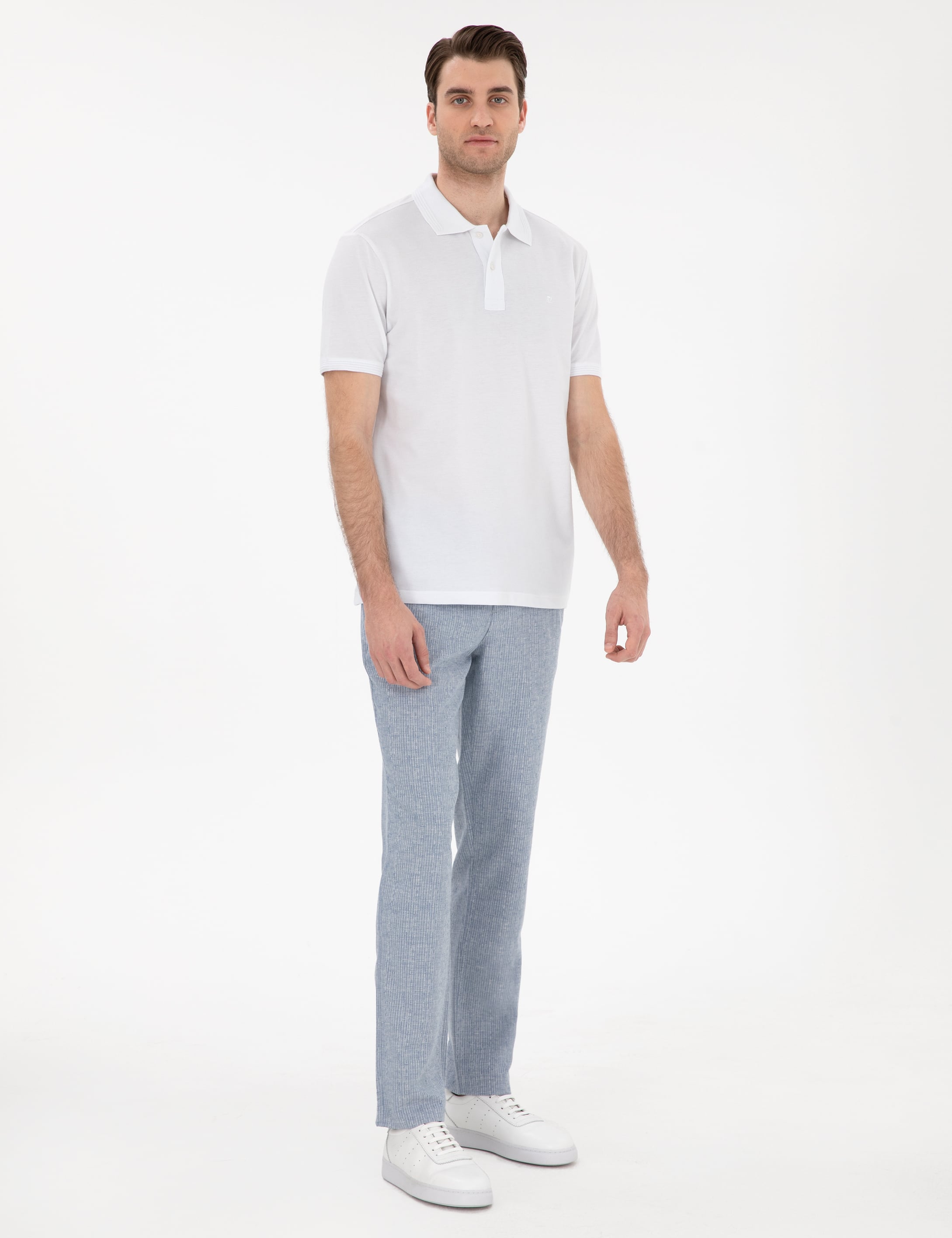 Açık Mavi Slim Fit Kumaş Pantolon