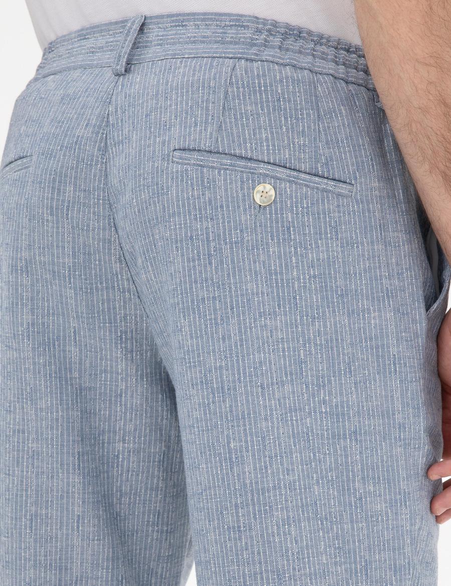 Açık Mavi Slim Fit Kumaş Pantolon