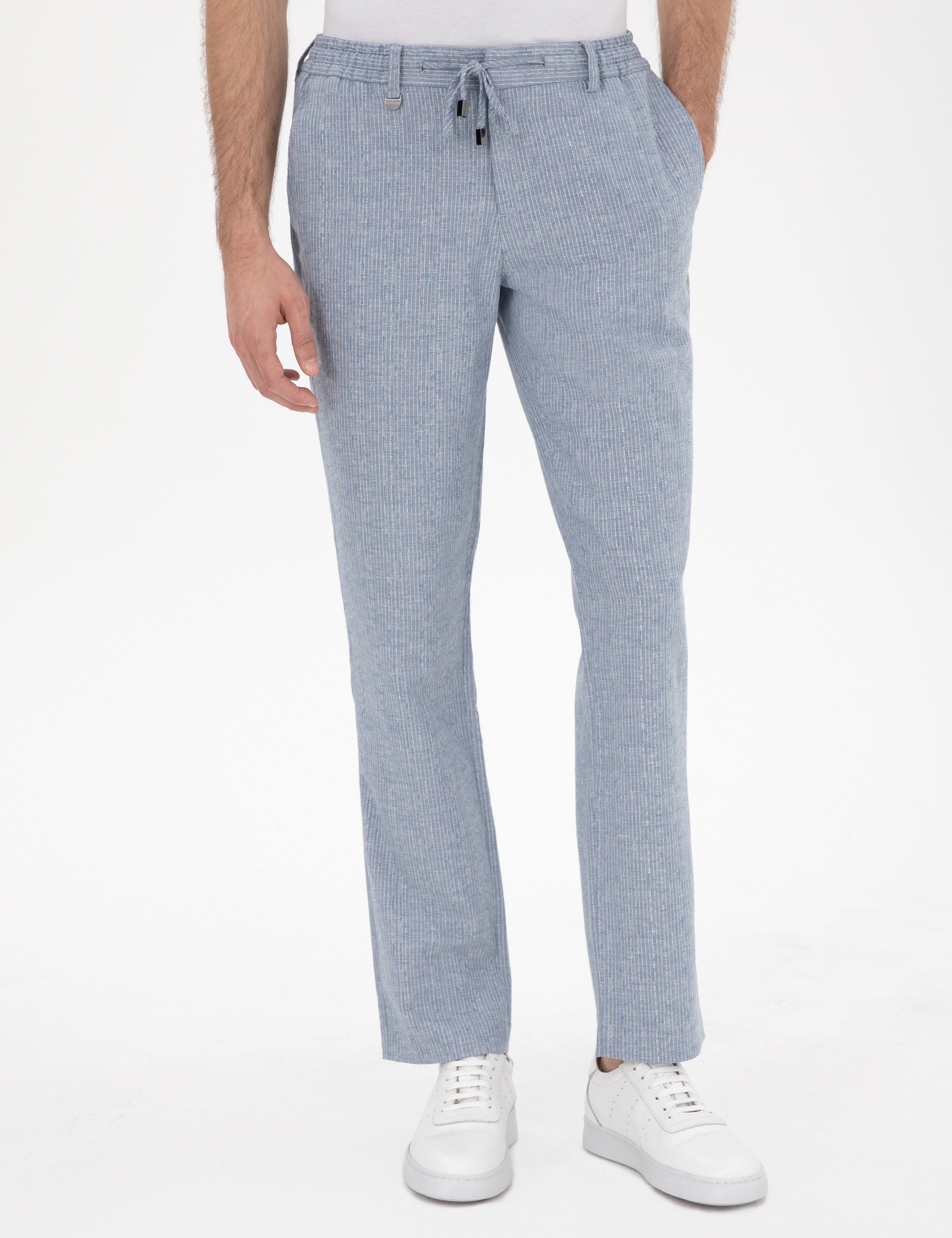 Açık Mavi Slim Fit Kumaş Pantolon