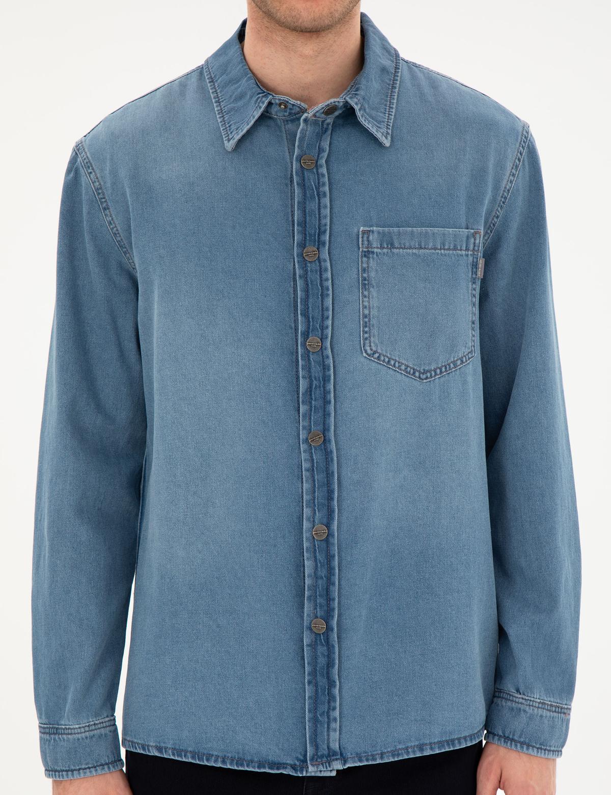 Mavi Comfort Fit Uzun Kollu Jean Gömlek - 50292072016