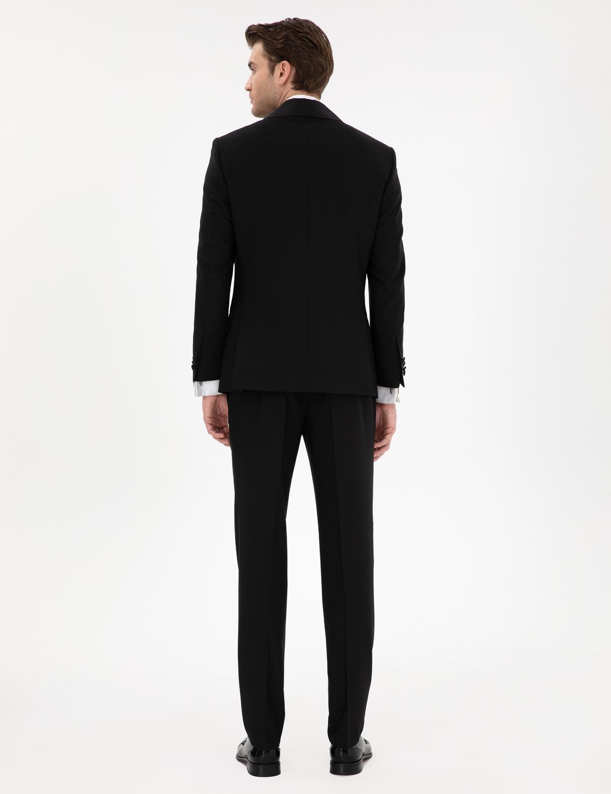 Siyah Ex. Slim Fit Yelekli Smokin - 50306221002