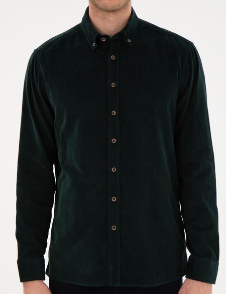 Yeşil Regular Fit Uzun Kollu Gömlek - 50292347025