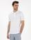 Beyaz Slim Fit Kıvrılmaz Polo Yaka Basic Tişört