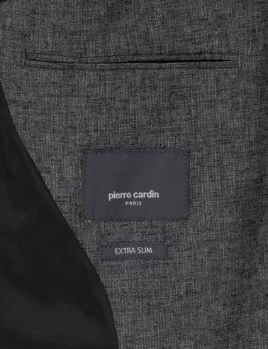 Antrasit Ex. Slim Fit Keten Karışımlı Ceket