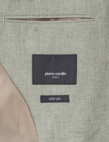 Açık Yeşil Ex. Slim Fit Keten Karışımlı Ceket