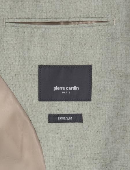 Açık Yeşil Ex. Slim Fit Keten Karışımlı Ceket - 50303816278