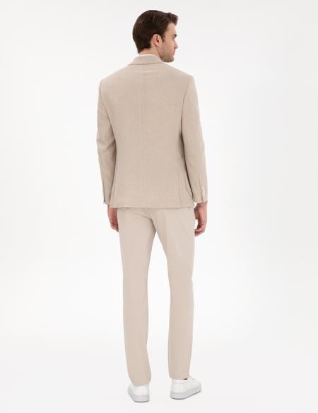 Bej Slim Fit Yazlık Kanvas Pantolon - 50305450317