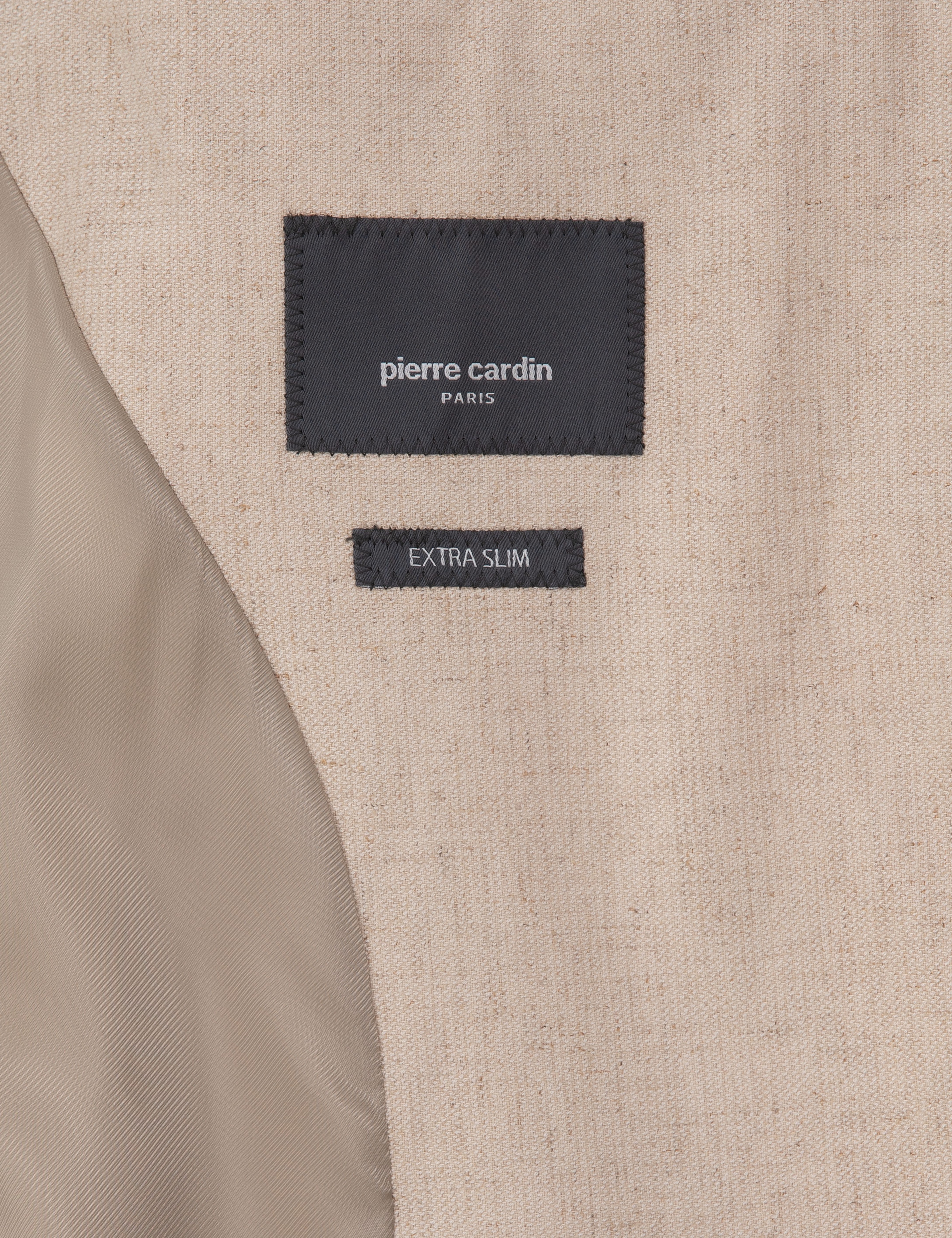 Bej Extra Slim Fit Keten Karışımlı Ceket - Image 6