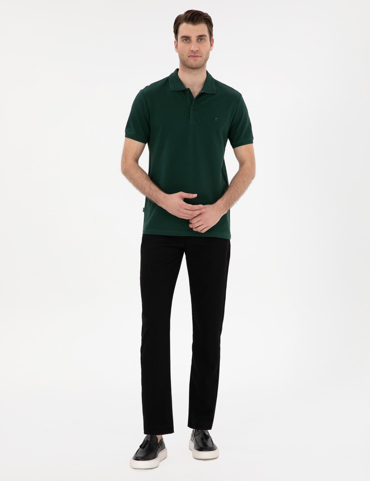 Siyah Slim Fit Beli Lastikli Kanvas Pantolon