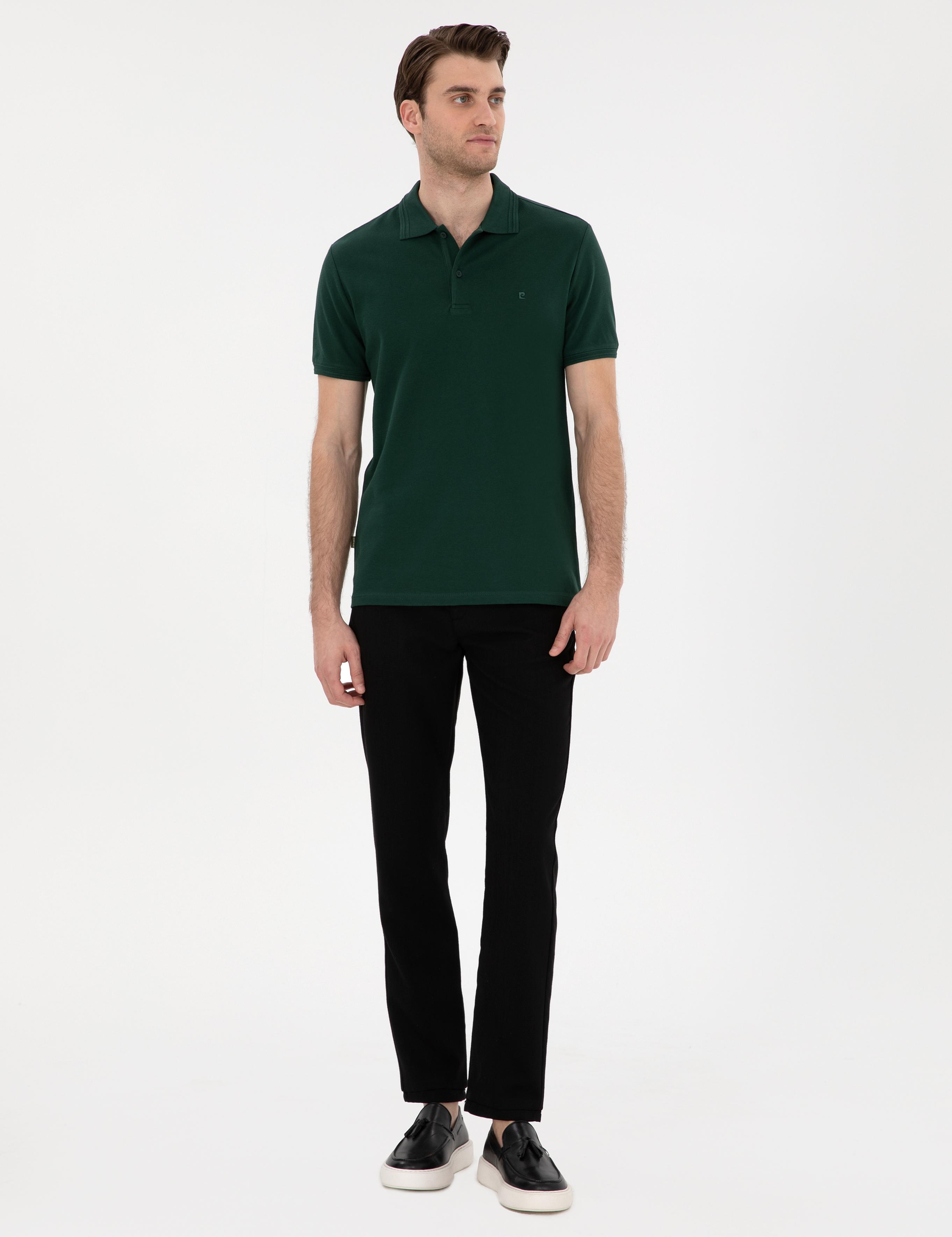 Siyah Slim Fit Beli Lastikli Kanvas Pantolon