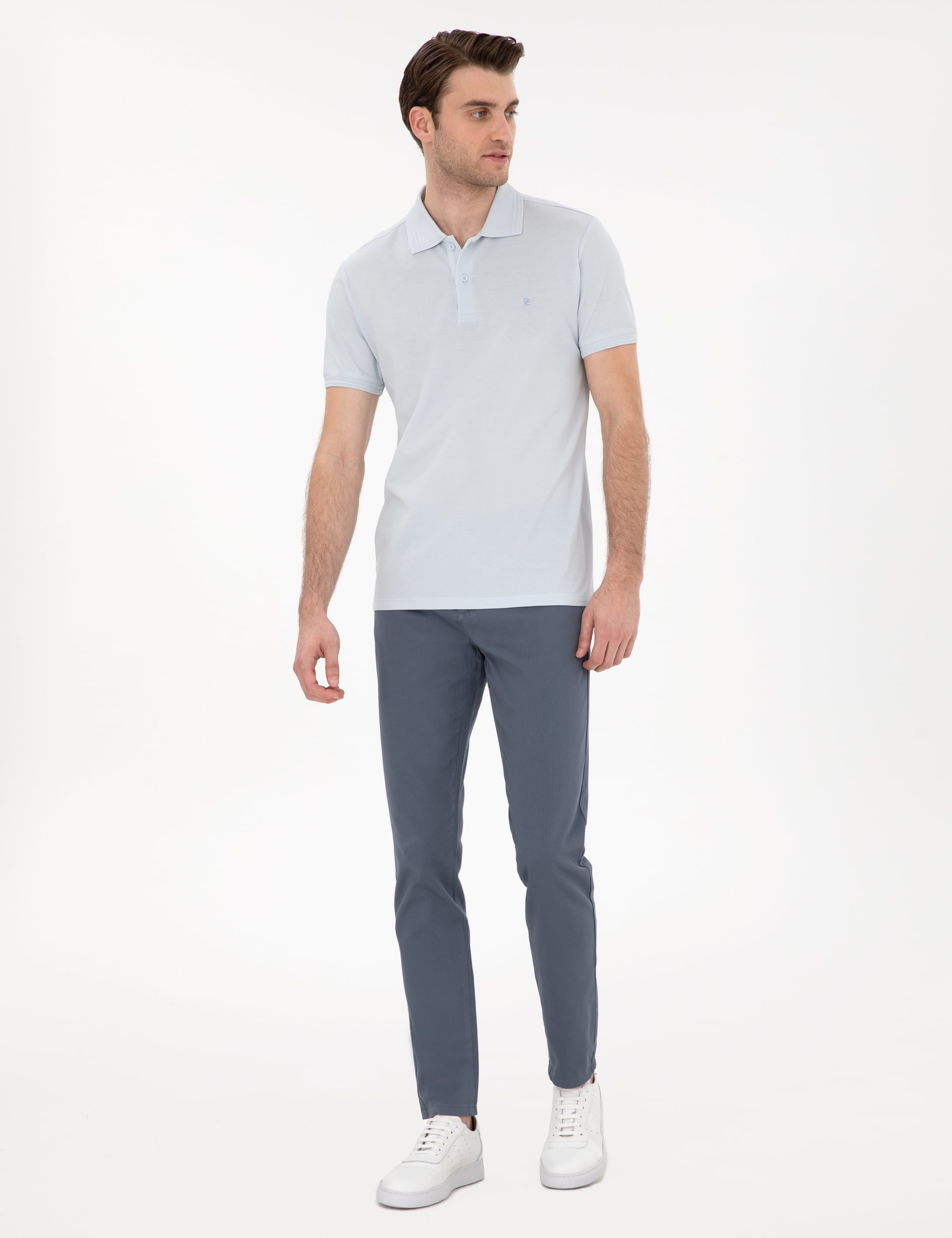 Açık Mavi Slim Fit 5 Cep Chino Pantolon