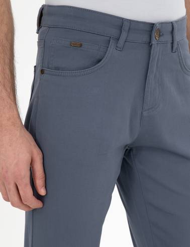 Açık Mavi Slim Fit 5 Cep Chino Pantolon