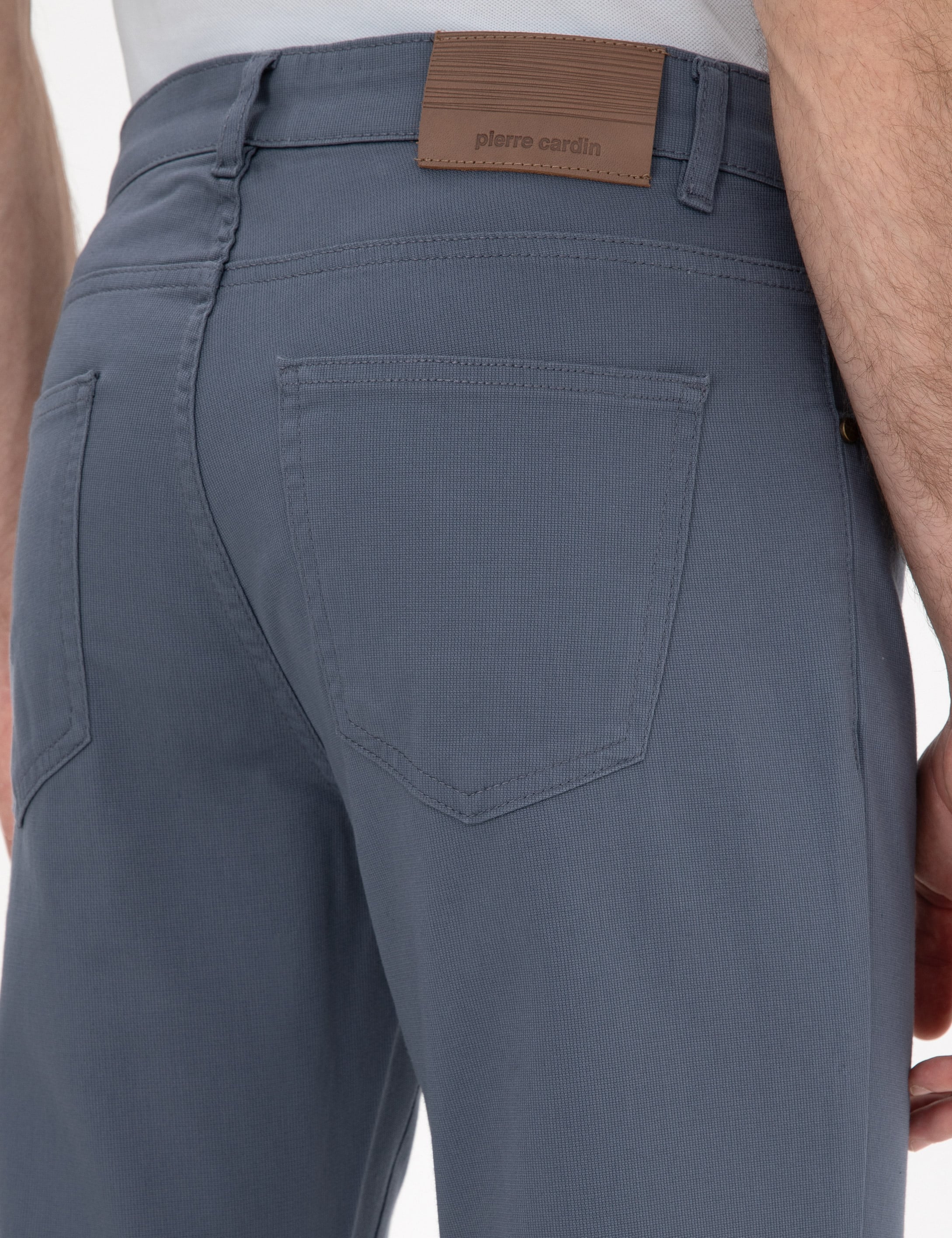 Açık Mavi Slim Fit 5 Cep Chino Pantolon - Image 6
