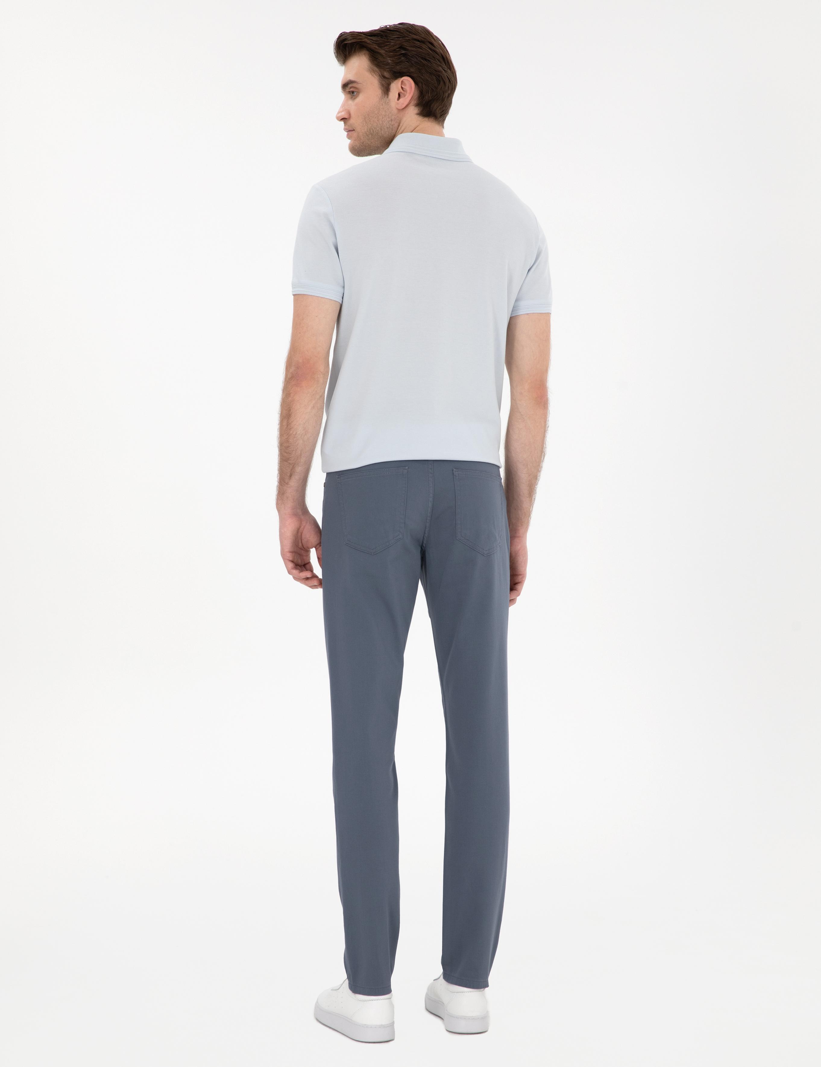 Açık Mavi Slim Fit 5 Cep Chino Pantolon