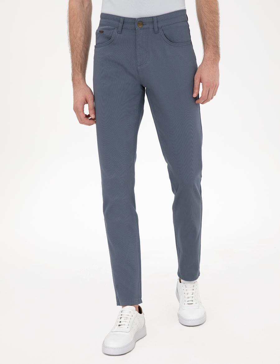 Açık Mavi Slim Fit 5 Cep Chino Pantolon