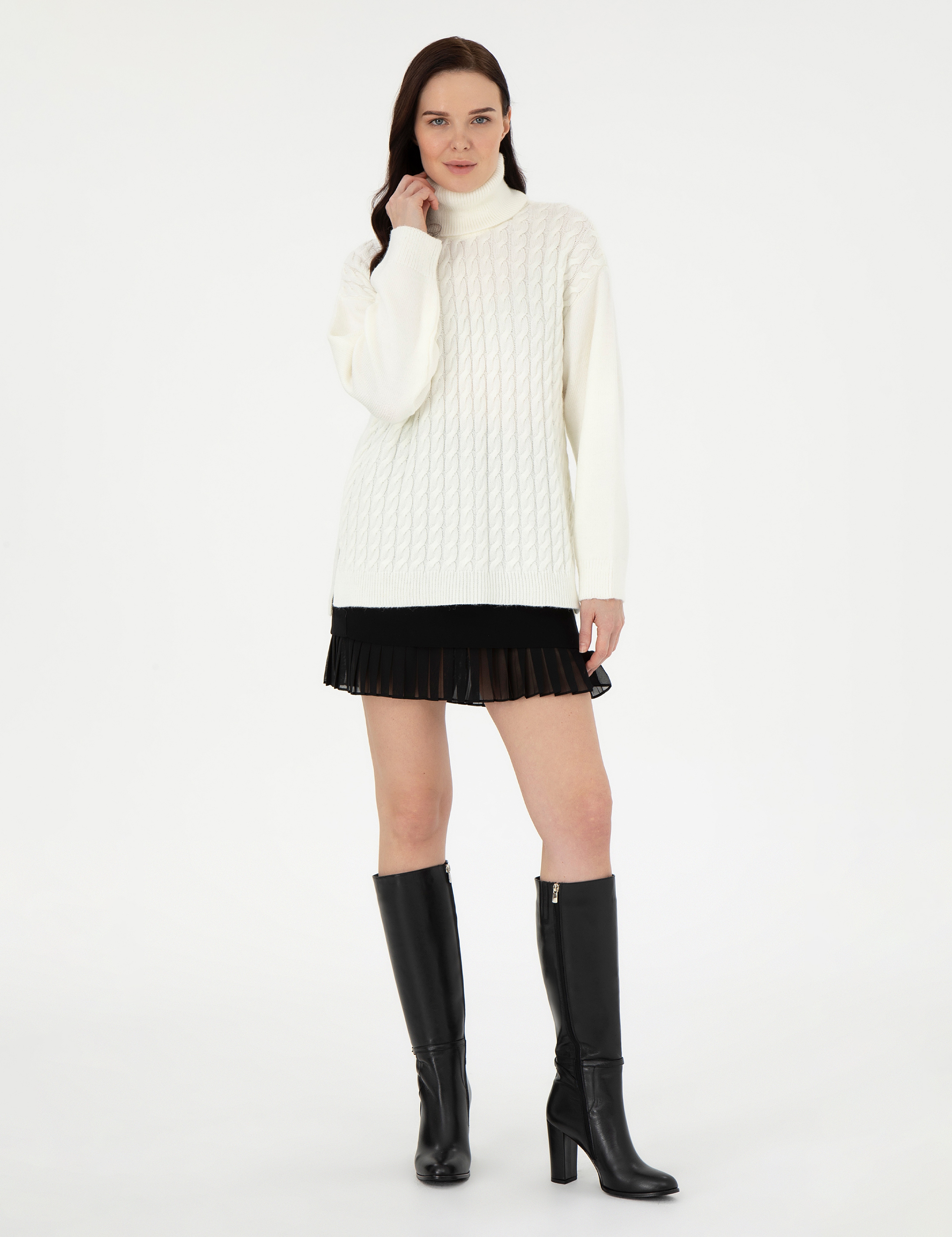Bej Melanj Oversize Kazak - Image 4