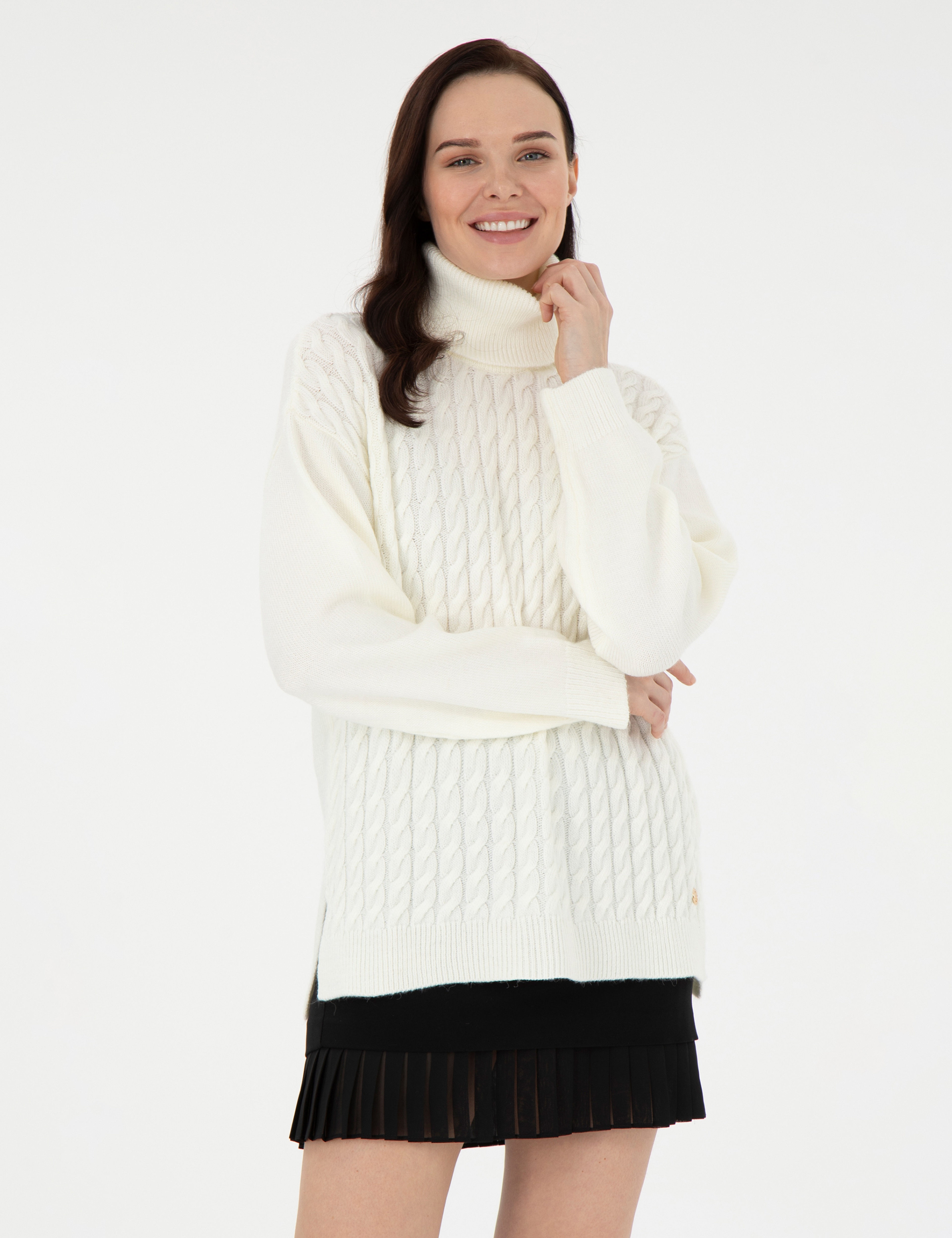 Bej Melanj Oversize Kazak