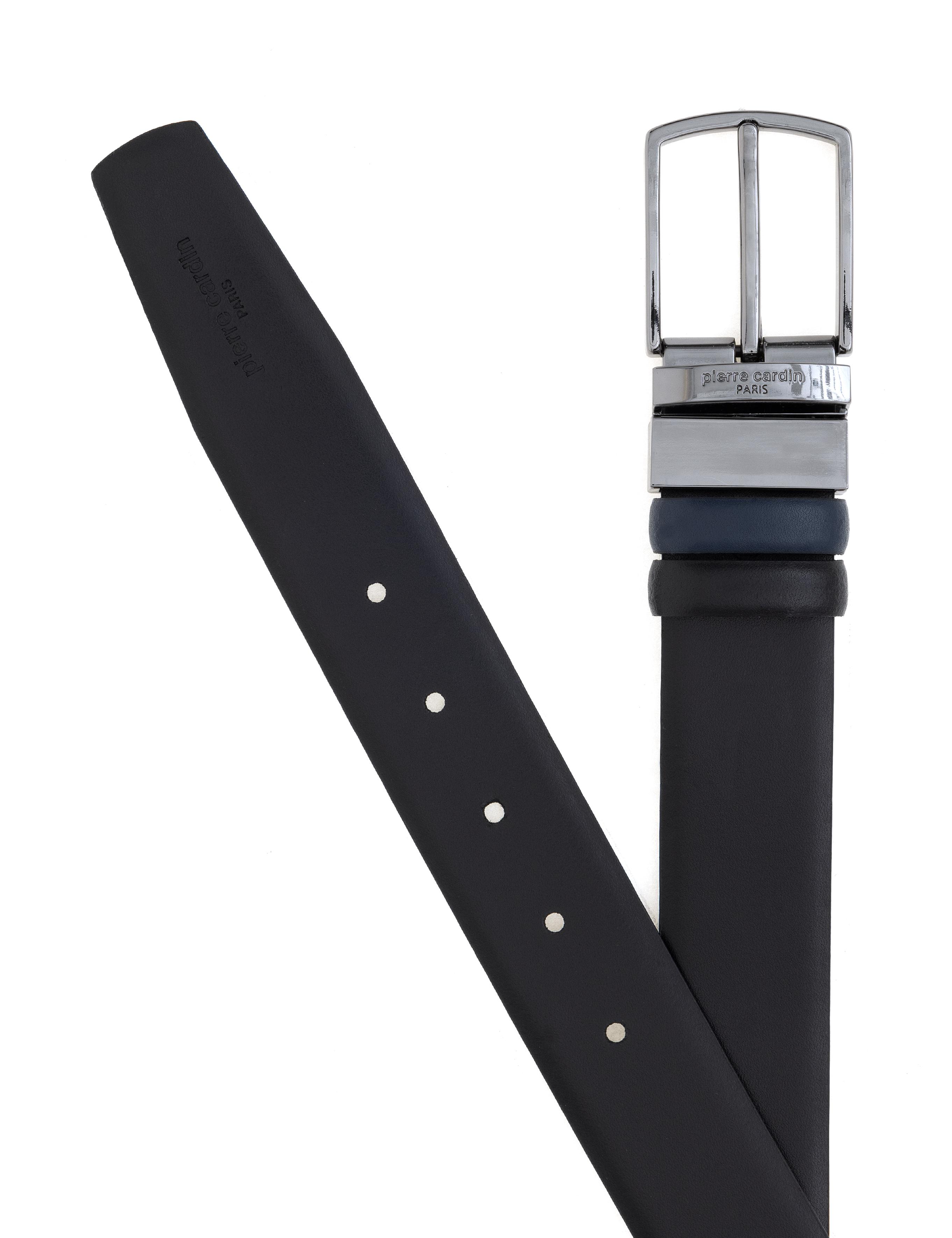 Lacivert %100 Deri Çift Taraflı Kemer