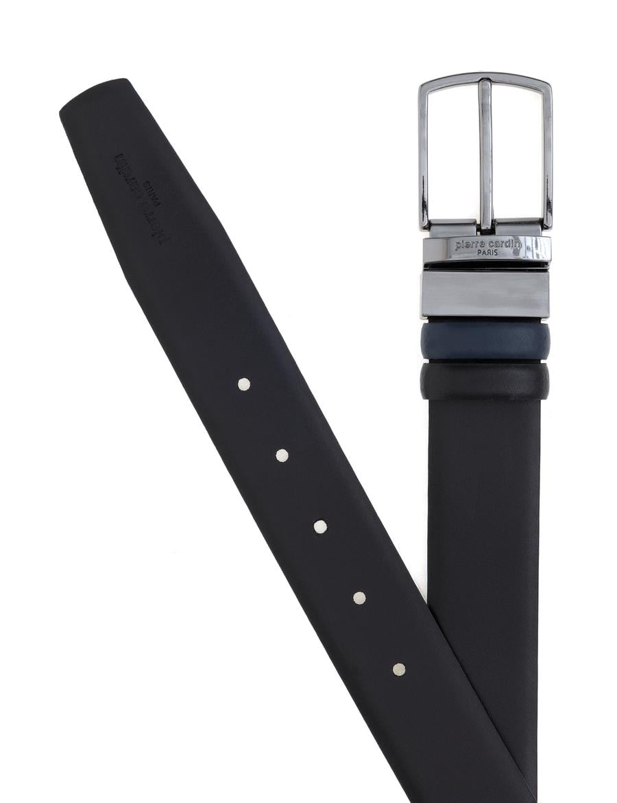 Lacivert %100 Deri Çift Taraflı Kemer