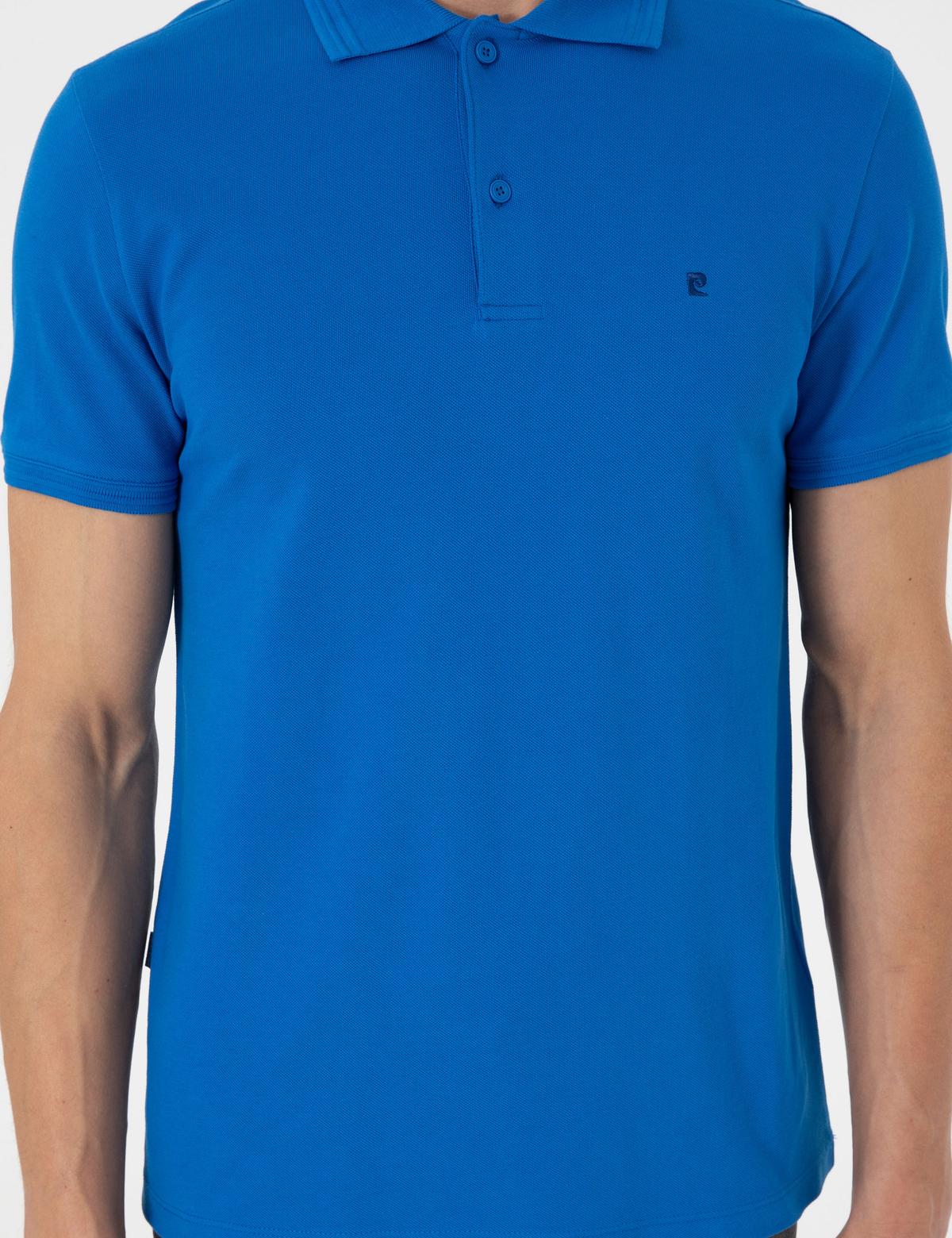 Saks Slim Fit %100 Pamuk Polo Yaka Basic Tişört - 50306448063