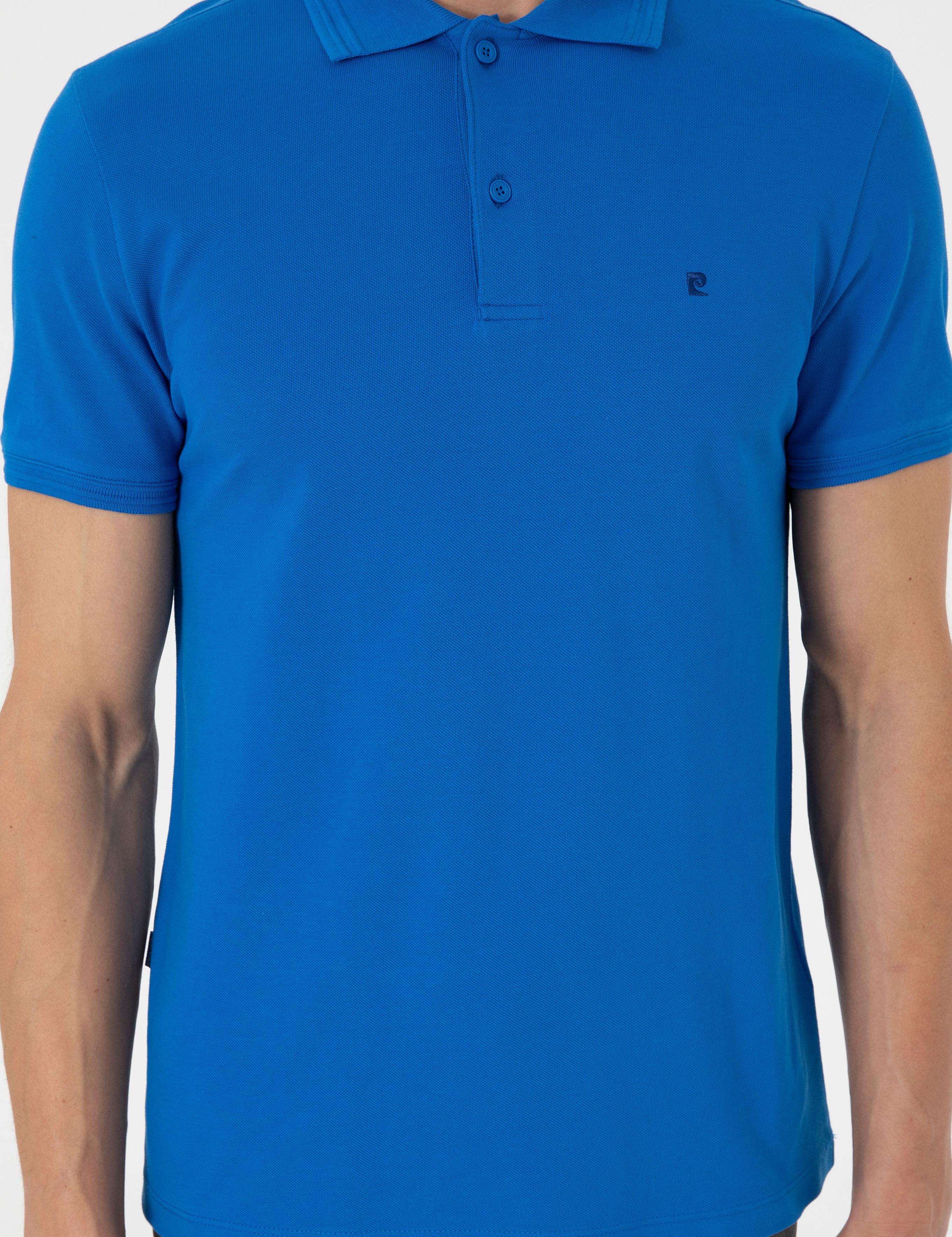 Saks Slim Fit %100 Pamuk Polo Yaka Basic Tişört