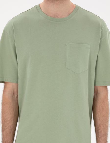 Yeşil Comfort Fit Basic Tişört - 50306991036