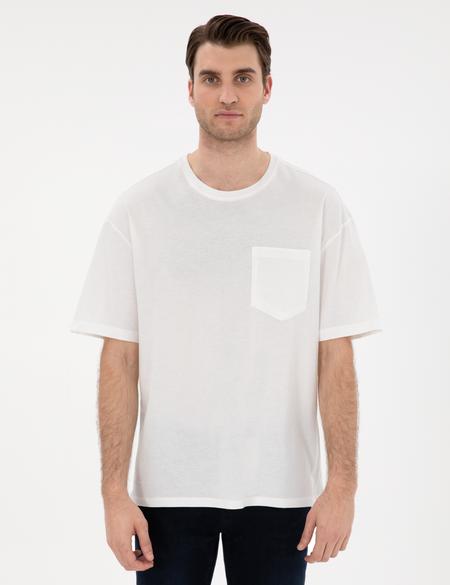 Ekru Comfort Fit Basic Tişört - 50306991009