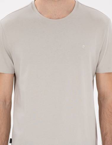 Taş Slim Fit %100 Pamuk Bisiklet Yaka Basic Tişört