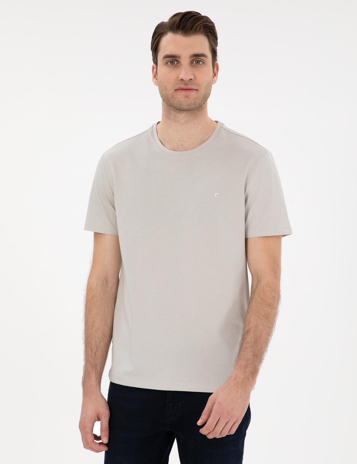 Taş %100 Pamuk Slim Fit Bisiklet Yaka Basic Tişört