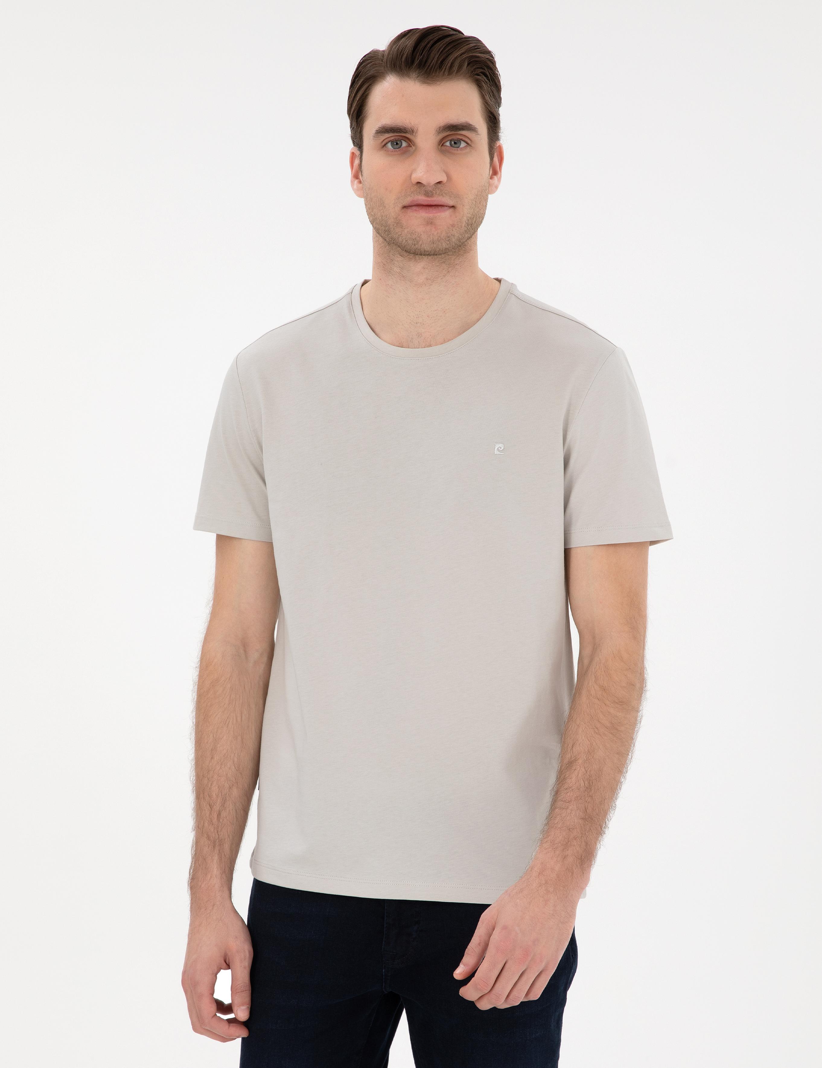 Taş %100 Pamuk Slim Fit Bisiklet Yaka Basic Tişört