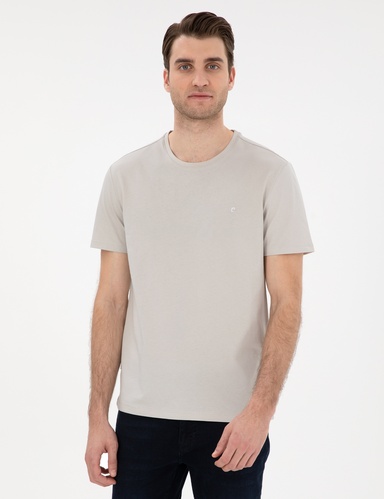 Taş Slim Fit %100 Pamuk Bisiklet Yaka Basic Tişört