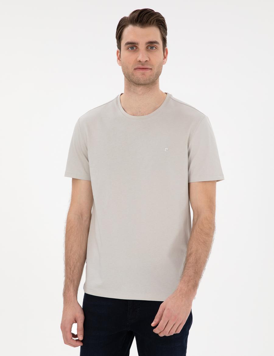 Taş %100 Pamuk Slim Fit Bisiklet Yaka Basic Tişört